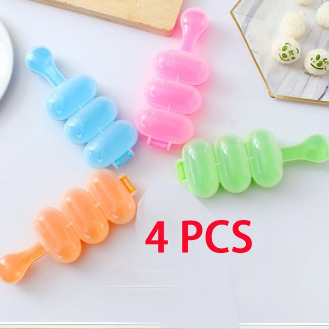 Molde para Sushi molde bola arroz triángulo molde para Sushi arroz molde Diy cocina Diy Sushi herramienta Sushi molde forma Onigiri molde para Sushi Stamper: 4 psc