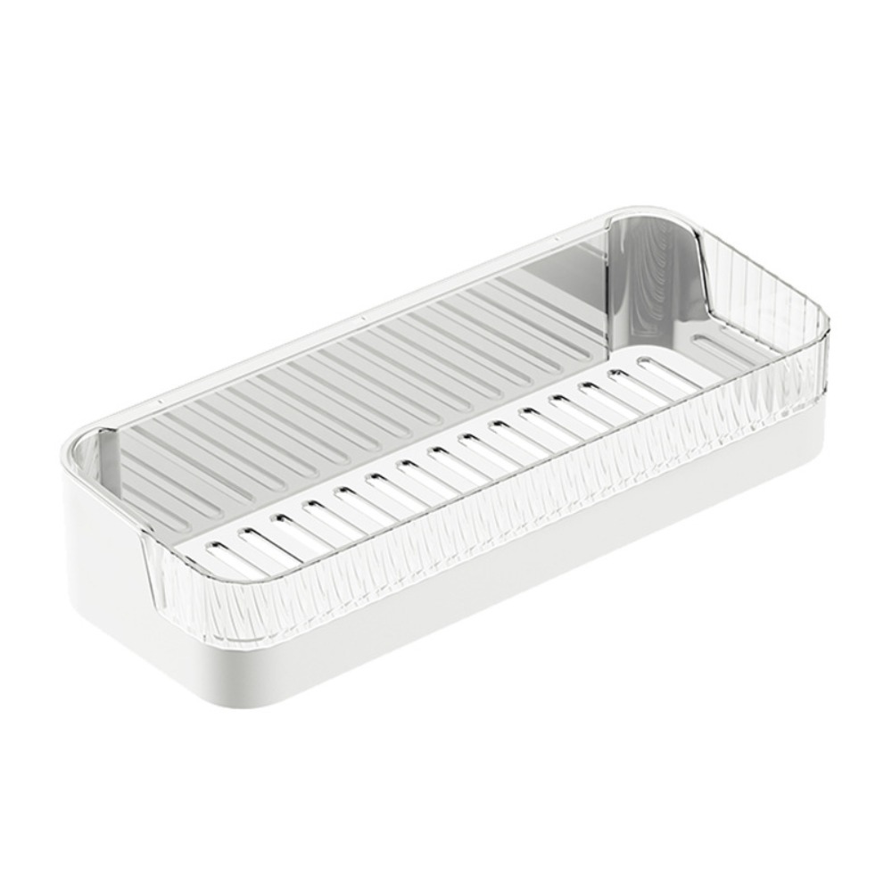 Praktisk väggmonterad badrumshylla utan spik plast toalettartiklar hållare platsbesparande rostfri badrumshylla dusch: Default Title