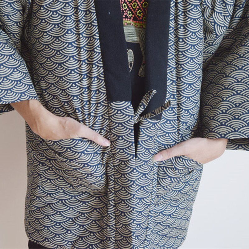 Veste chaude matelassée en coton pour femme, Kimono Haori, manteau ample, couleur unie, vêtements pour la maison, M2117, automne décontracté