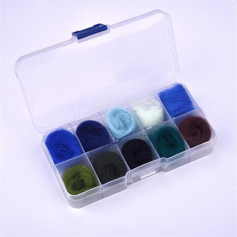 Color Series Wool Fibre Flower Animal Toy Wool Felting Handmade Spinning DIY Craft Materials Tool Felt: 05