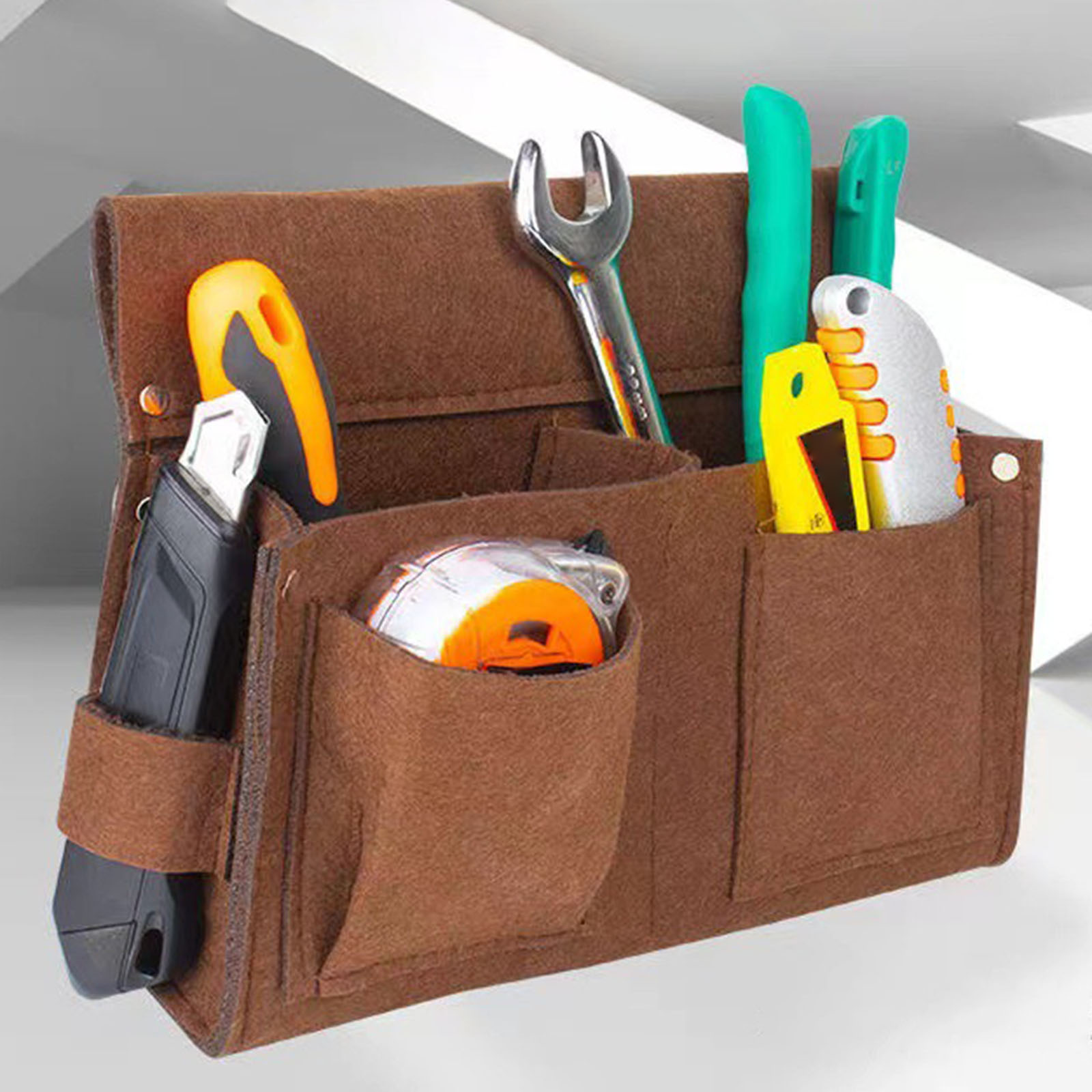 Belt Tool Organizer Durable Apron Tool Nail Pouch Multi Pocket for Woodworking Carpenter Technician Construction Electrician