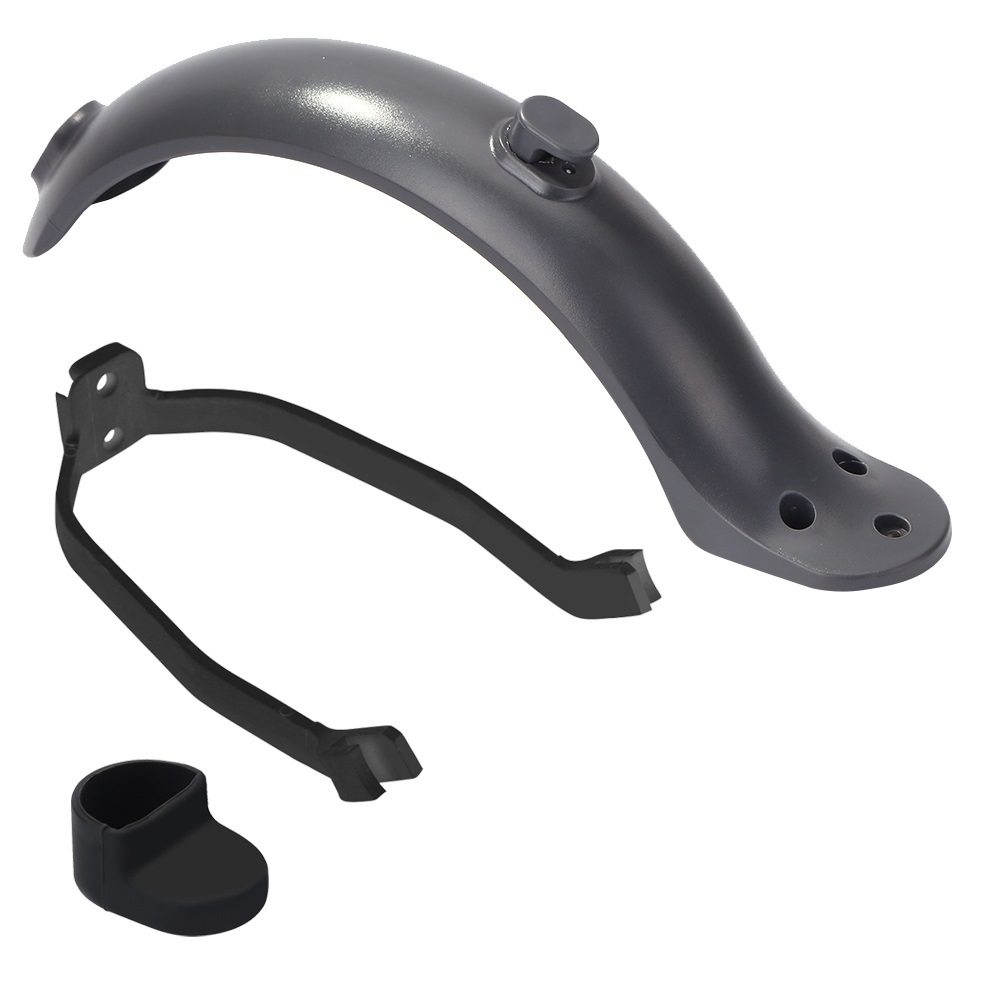 Elektrische Scooter Rear Fender + Spatbord Beugel + Voorste Haak + Schroeven + Reflecterende Sticker Set Vervanging Spatbord Onderdelen Accessoires