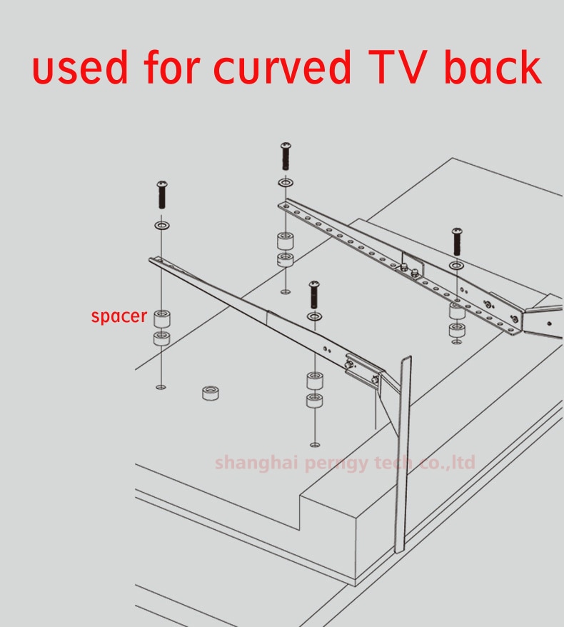 DL-MD10S Universal arreglar TV soporte de escritorio de metal 2 bar Mount 17 "-37" de Panel plano LCD LED de pared de TV de montaje