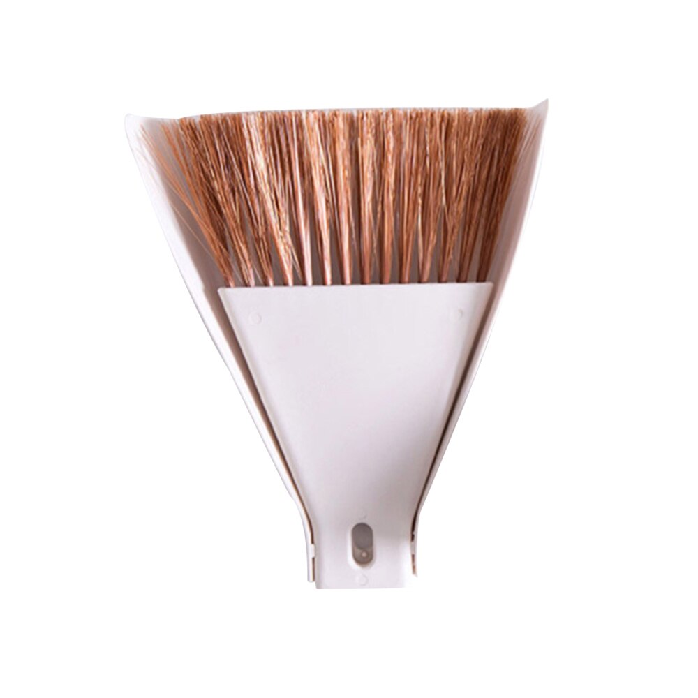 Mini Sweeping Brush Cleaning Small Broom Pan Set Home Office Table Cleaning Tools Desk Portable Pan Panited Set: White