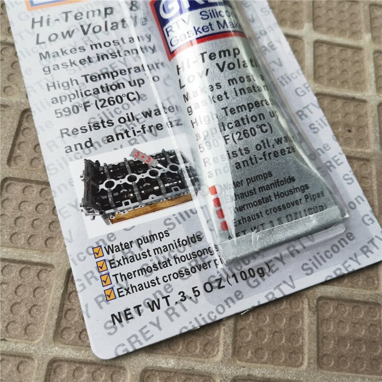 Gasket-free 33 sealant silver gray 100g silicone sealant adhesive for automobile engine motor electrical repair accessories