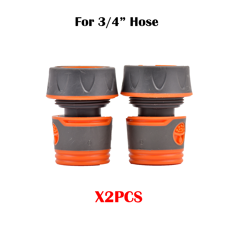 2-Way Garden Tap Water Splitter Female 1/2 3/4 Garden Hose Y Splitter Watering Adjustable Switch: Dark Grey