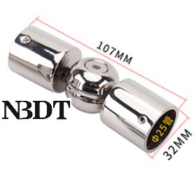 2Pcs Shiny Polished Stainless Steel Chrome Brass Glass Hanging Clamp Wall Flange Shower Cabinet 25mm Top Rod T Adjustable Elbow: Stainless S Univers