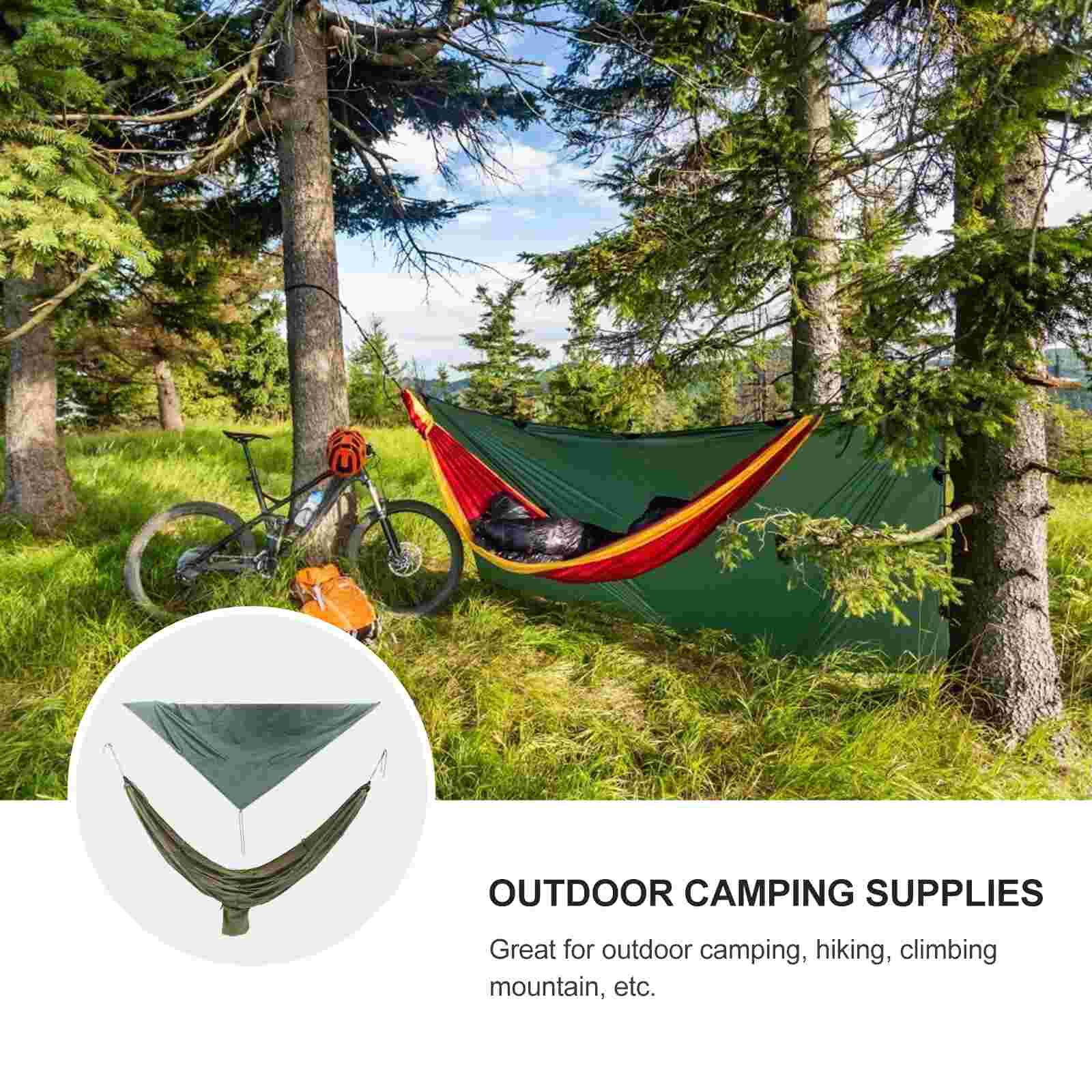 1 set moskitonetz-hängematte mit sonnendach für camping, wandern und klettern (grün)