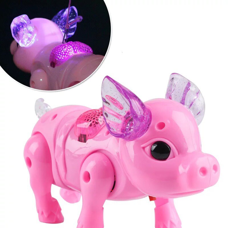 Cute Electric Music Walking Pig Toys Led Light Glow Electronic Pets Lantern Toy Children Kids Baby Girl Boy Educational Toys