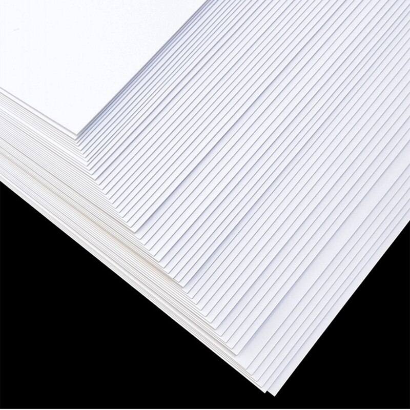 Papel Kraft blanco A4 de para niños, cartulina gruesa hecha a mano, Material cortado, 70-400GSM, 100 hojas