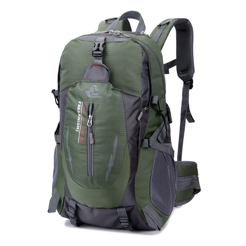 30L Sport Bag Mountain Climbing Package Travel Climbing Backpack Waterproof Large-capacity Outdoor Camping Backpack: Army Green