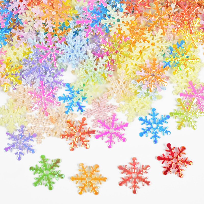 300Pcs Vrolijk Kerstfeest Sneeuwvlokken Confetti Kerst Muur Art Snowflake Wedding Party Winter Decor Nieuwjaar Versierd: C06