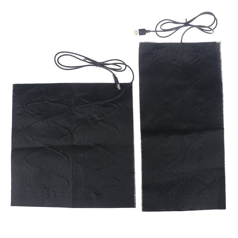 Almohadillas de pasta cálida USB de 1/4 Uds. Almohadilla térmica de fibra de carbono de calentamiento rápido almohadilla calentadora segura para chaleco de tela chaqueta zapatos Calcetines