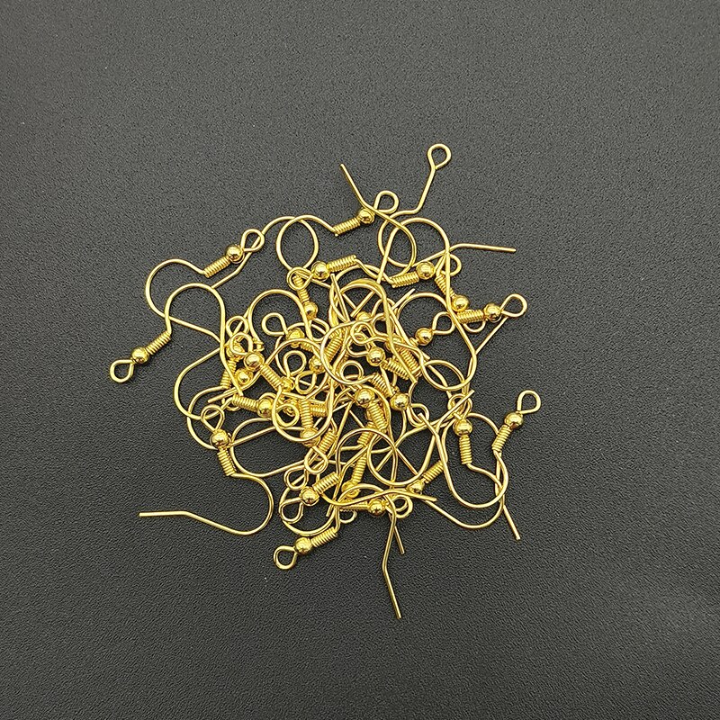 100pcs Eardrop Earring Clasps Fish Dangler Hook DIY Earring Base Findings For Jewelry Making Supplies Ear Wire