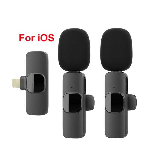 kabellos Revers Mikrofon Lavalier Knopfloch Bluetooth Mic Mini Pro Zelle Telefon Handy, Mobiltelefon Smartphone sehr klein Mikro binden klein Mikrofon: Dual IOS