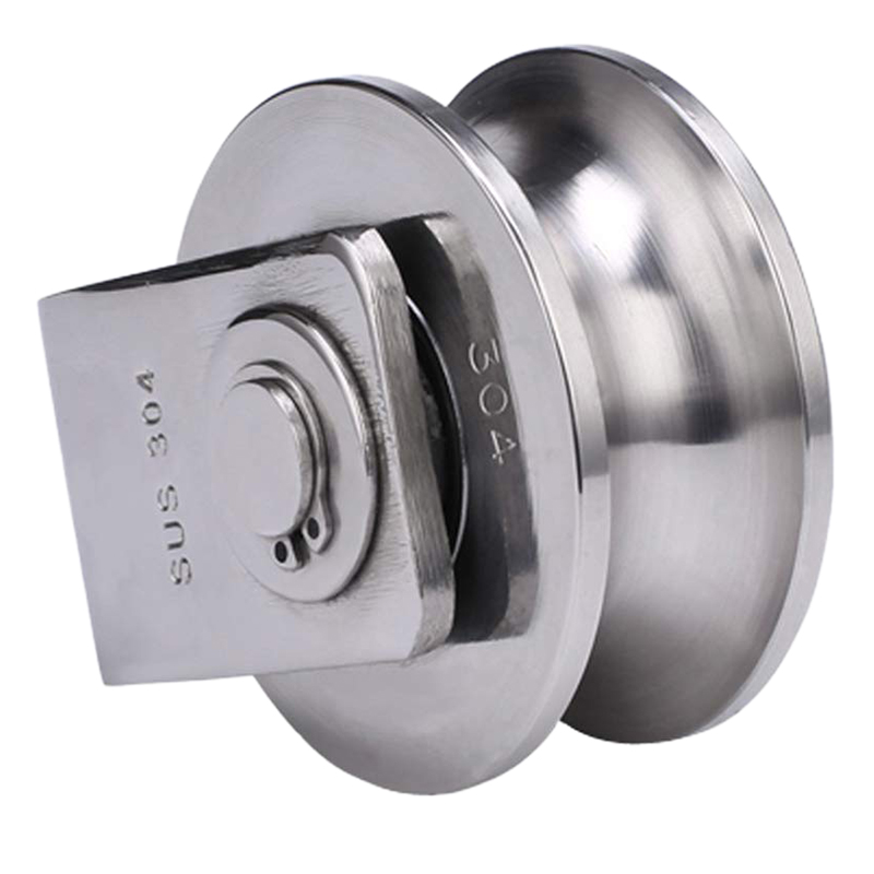 2 Inch Roller Wheel Bearings U Groove Pulley Wheels Detachable Heavy Duty Grooved Wheel for Material Handling and Moving