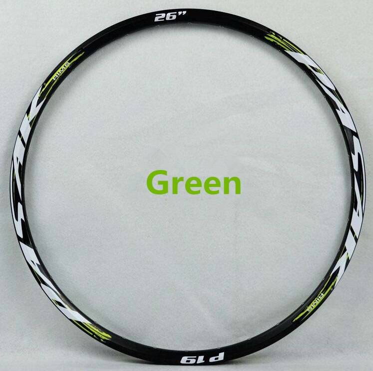 Mtb fälgar mountainbike fälgar 26/27.5/29 tum skivbroms aluminium cykel fälg tryall 24/32 hål dubbeldäck cirklar hjul: 29er 32 håls green