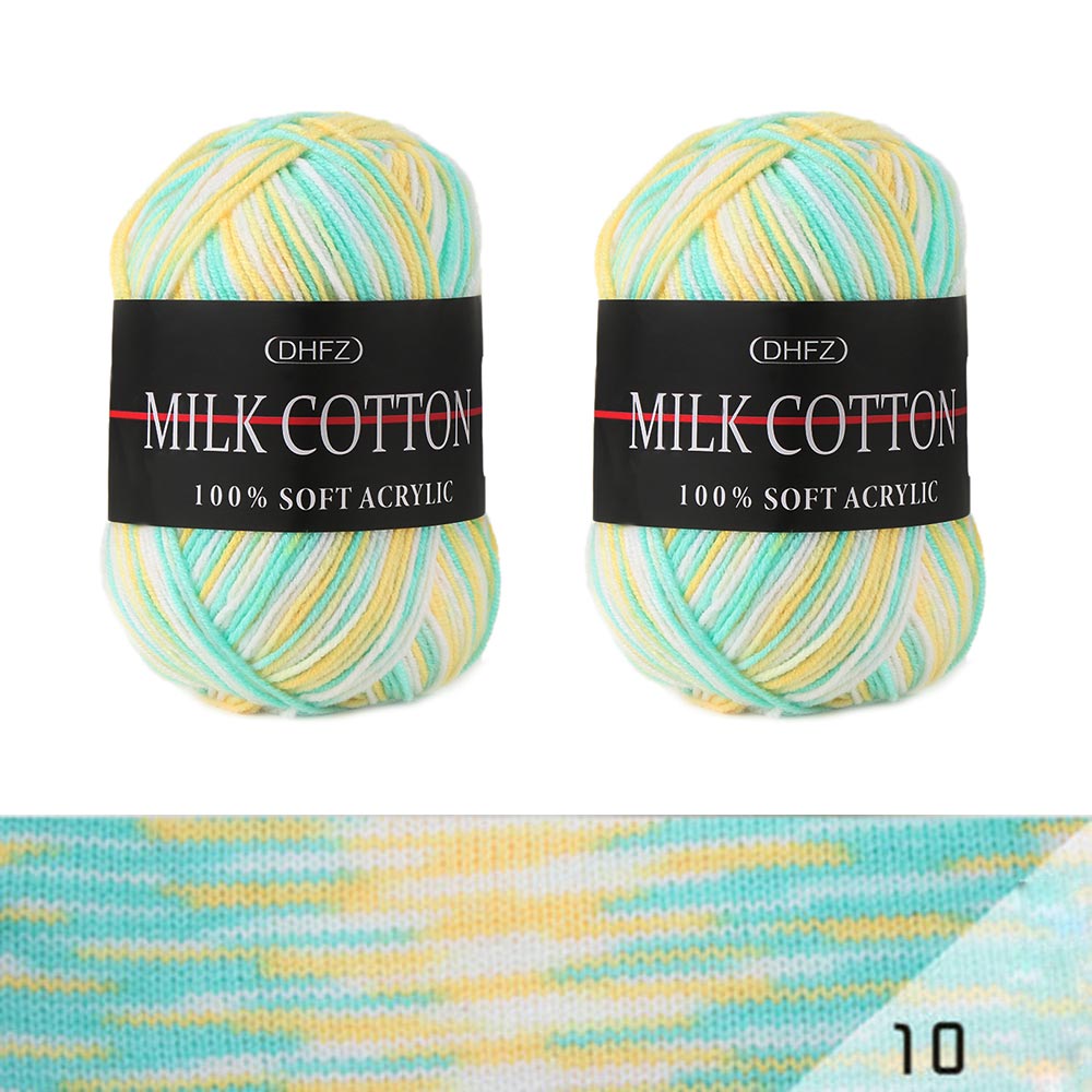 Lot de fils mixtes colorés DK | Coton doux, Lot de 23 couleurs, tricot Crochet, bricolage, fil de coton doux, accessoires de couture pour bébé, 50g