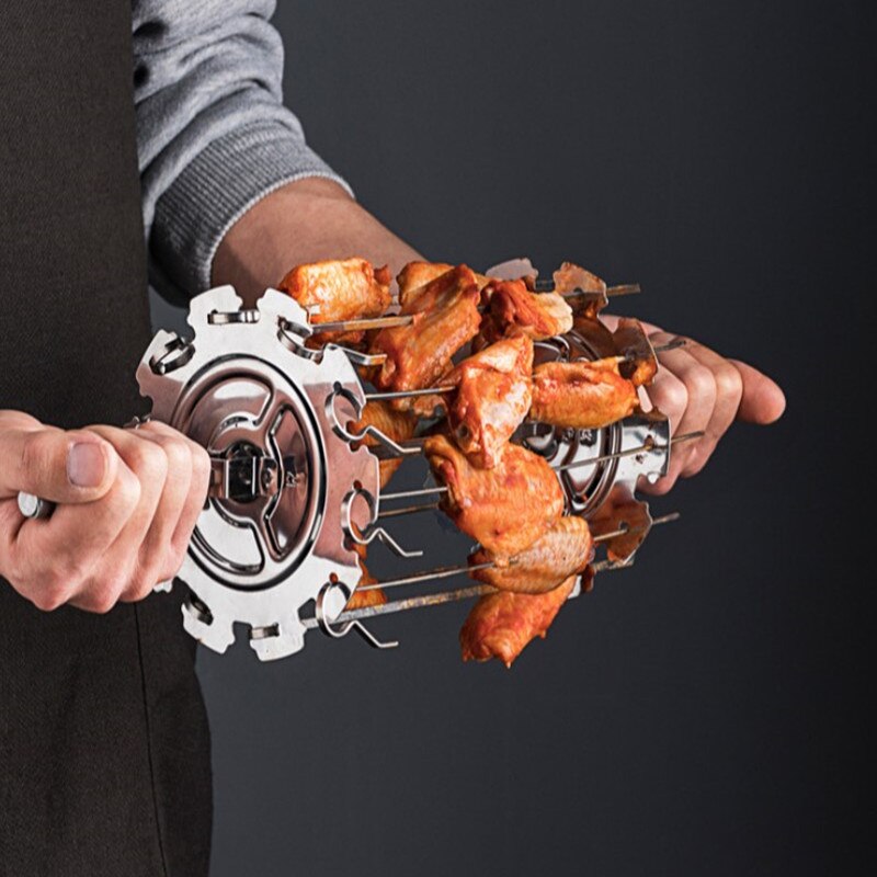 Edelstahl Rotierenden Spieß System Elektrische Ofen Zubehör Passt Für Heimat Jede Rotisserie Grill Stangen Küche Zubehör