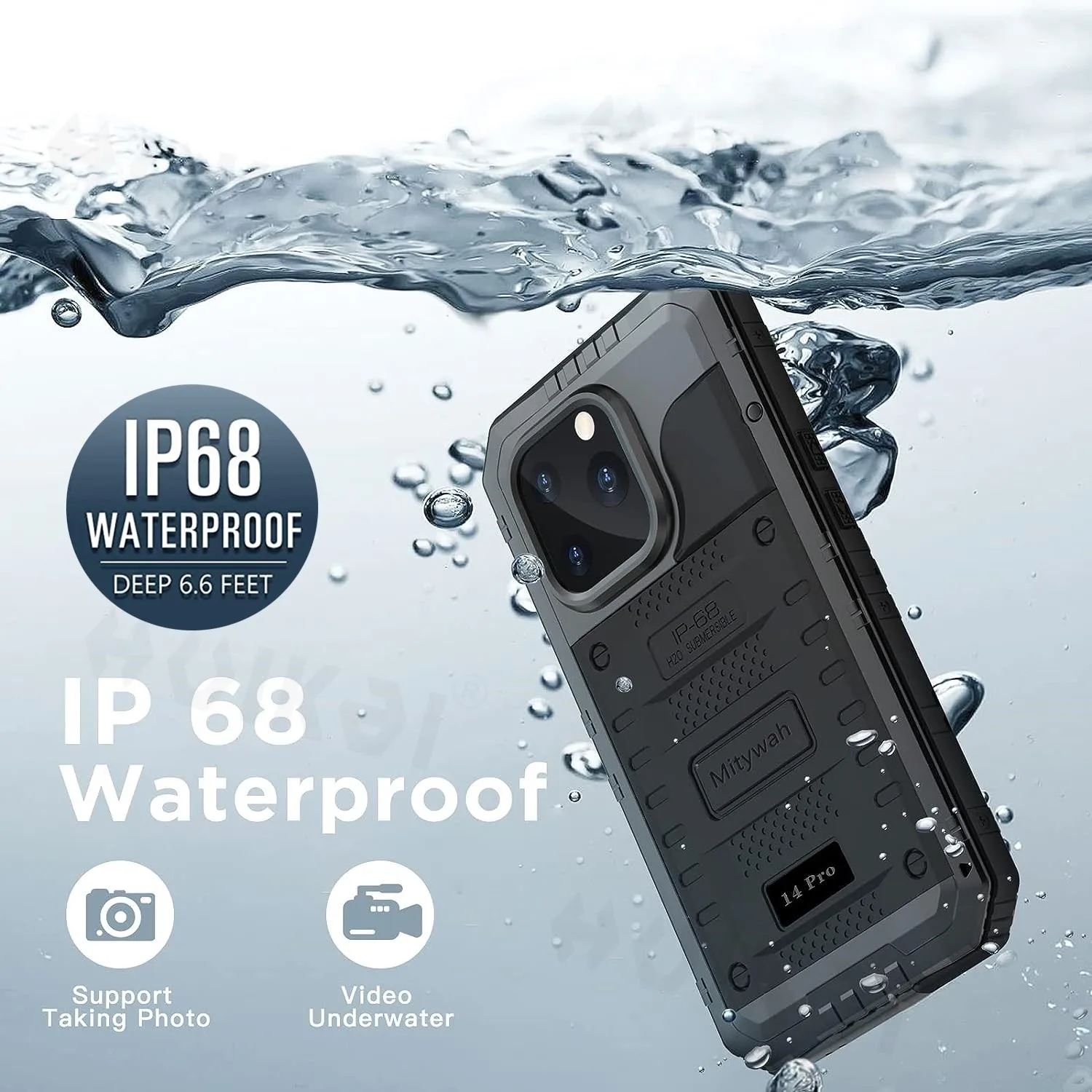 MR.LUYU Grande Custodia Impermeabile Smartphone, IPX8 Galleggiante