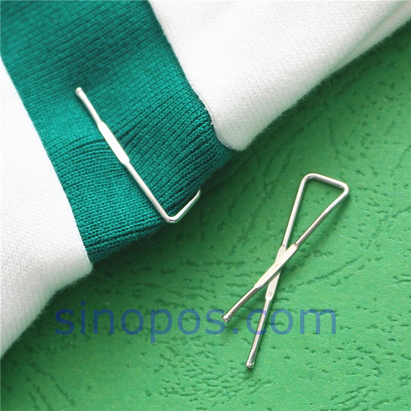 Brass X Clips, shirt packaging dress clip copper trousers pants skirt swatch pack x-shaped metal peg crossing pin paper binder