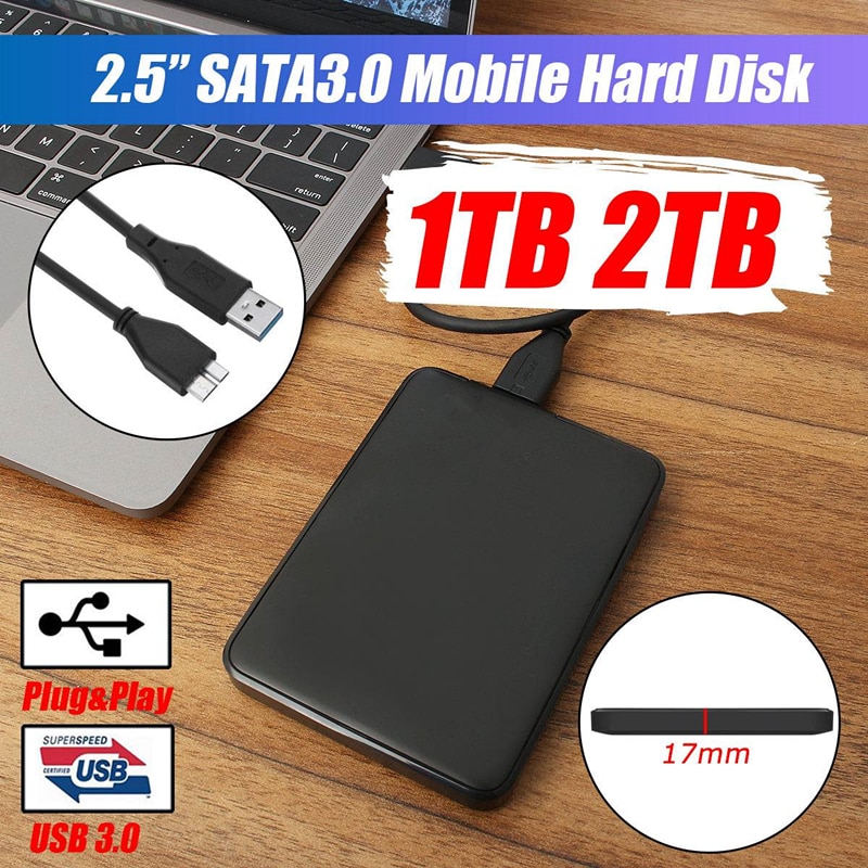 Externe Festplatte USB 3,0 HDD HD Festplatte 1TB/2TB Handy, Mobiltelefon Festplatte HDD Lagerung Geräte für Macs Computer Schreibtisch Laptop