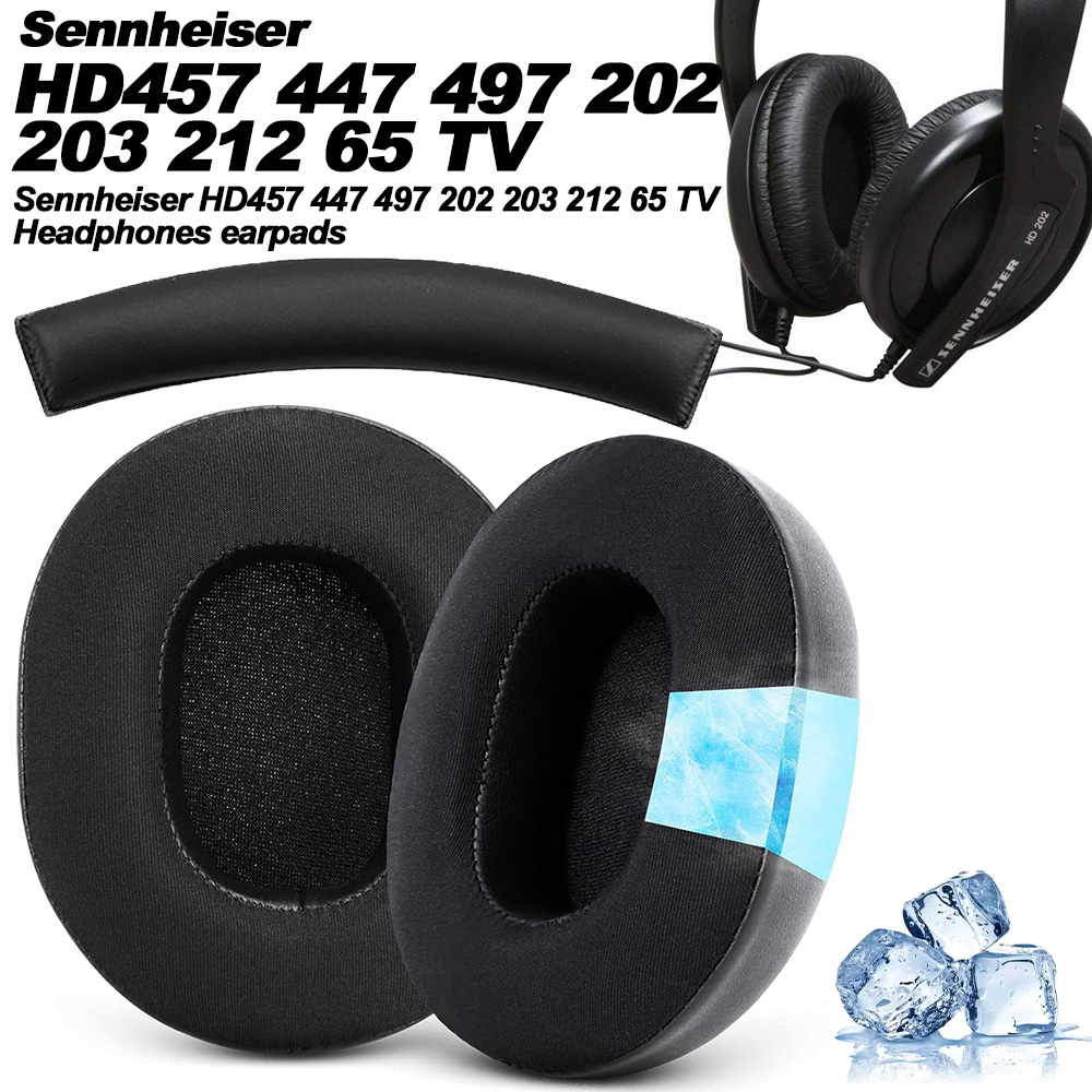 Øretelefonpuder til sennheiser  hd457 hd447 hd497 hd202 hd203 hd212 hd65 tv udskiftelige ørepuder hovedtelefoner ørekopper memory: Khaki