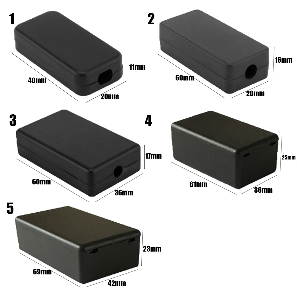 Caja negra impermeable de plástico de , caja de instrumentos DIY, caja electrónica de plástico para proyectos, suministros eléctricos 2 uds.