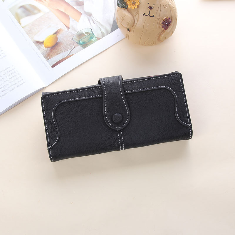 Many Departments Faux Suede Long Wallet Women Matte Leather Lady Purse Female Wallets Card Holder Clutch Carteras
