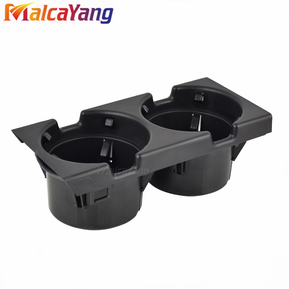 Portavasos de consola central delantera para coche, soporte de bebidas de doble orificio negro/carbono 51168217953 51168217957 para BMW E46 3SERIES 1999-2006: Black