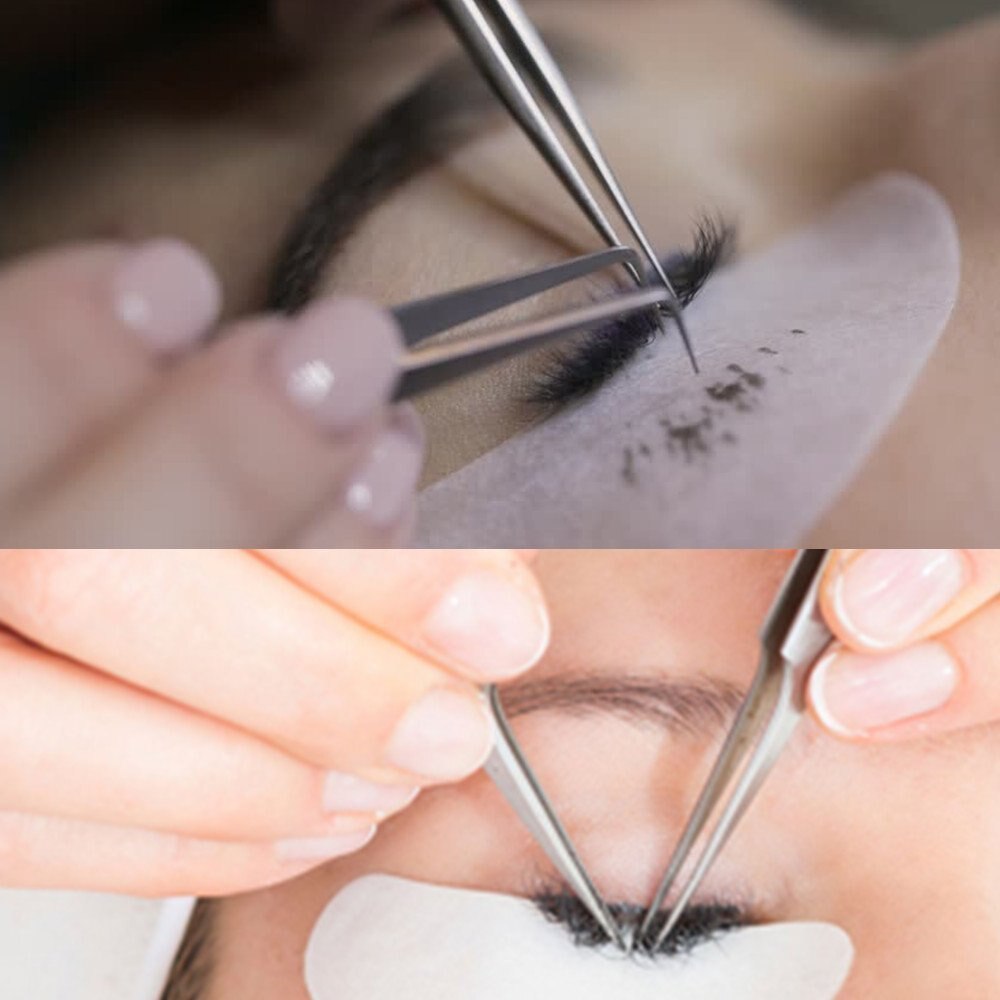 FEITA Stainless Steel Tweezer Set Precision Tweezers with Carrying Bag for Beauty,Industrial,Jewelry,Microelectronics,Crafts 7PC