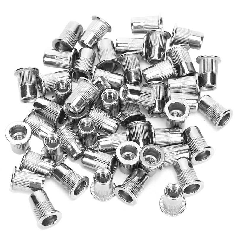 stainless steel insert for hardware repair tools metric threaded inserts Blind Riveting Nuts Set Stainless Steel Ribbed