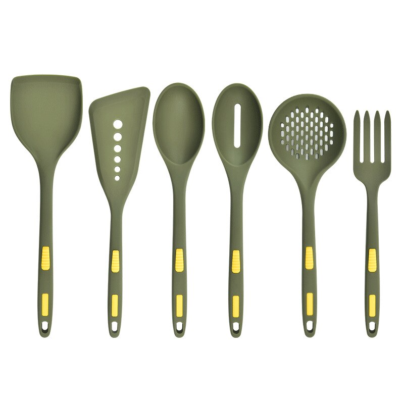 Style Silicone Kitchenware Cooking Spatula Utensils Heat Resistant Kitchen Non-Stick Cooking Utensils Kitchen Baking Tools: 6pcs