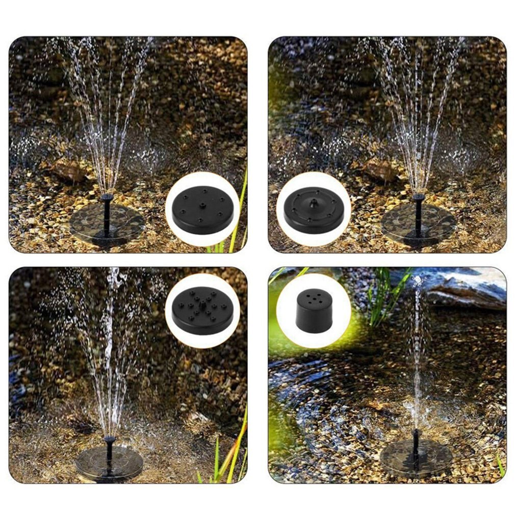 13CM Solar Powered Fountain Garden Pool Pond Solar Panel Floating Fountain Garden Decoration Water Fountain