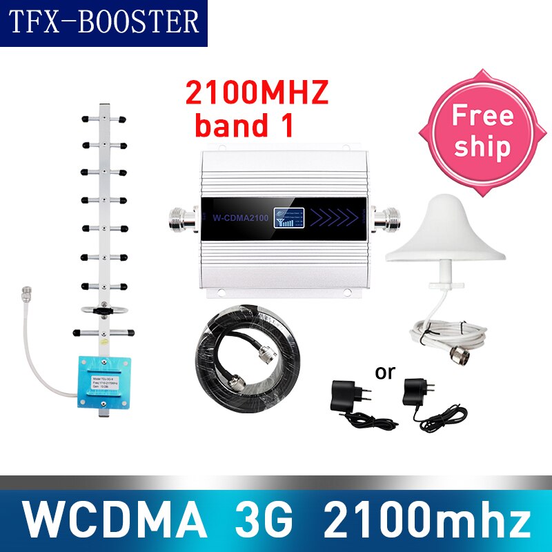 Mobil signalforsterker 900 1800 2100 2600 gsm repeater 2g 3g 4g lte dcs mobil forsterker gsm mobil signal booster repeater: 2100 mhz