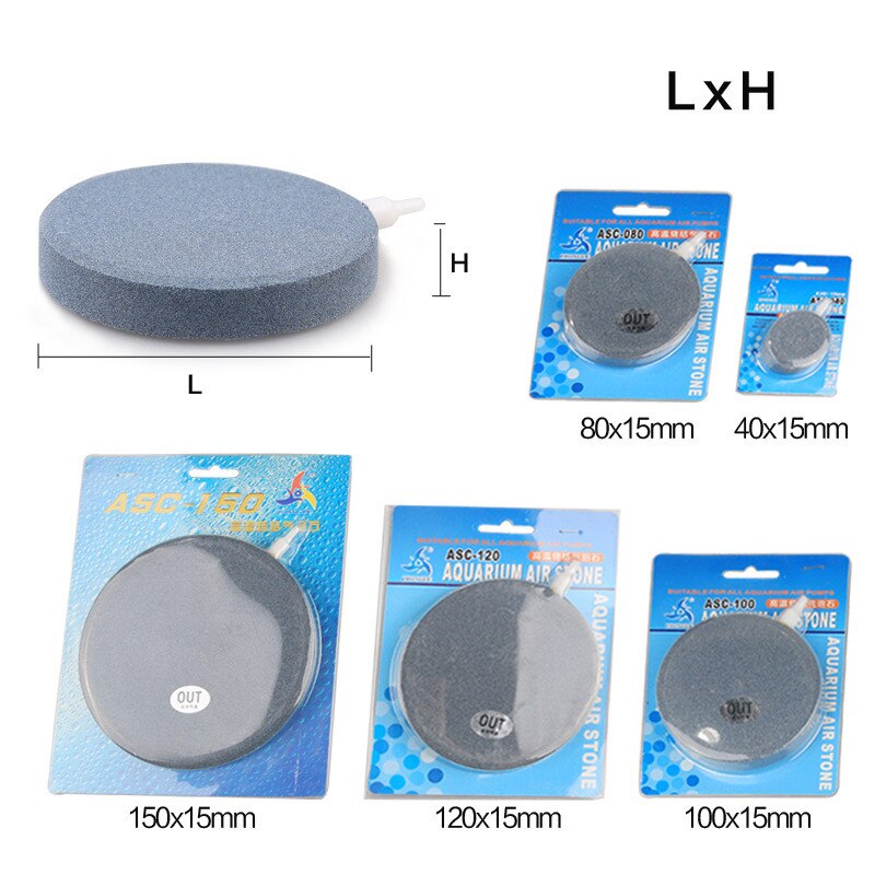 1pc Air Bubble Stone Aerator Pond Pump Air Stone Bubble Disk Aquarium Air Pump Hydroponic Oxygen Plant for Aquarium Fish Tank