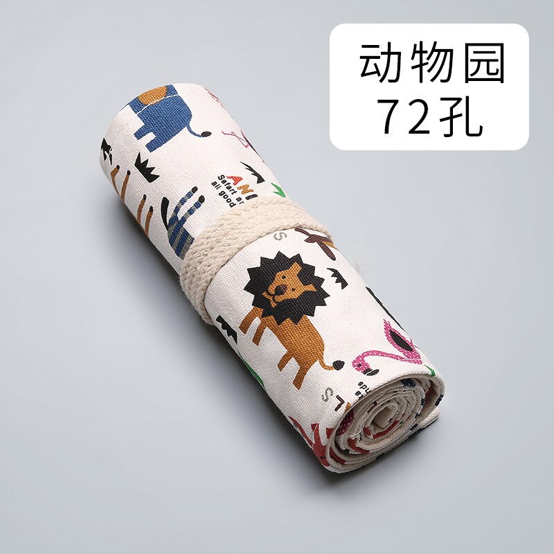 Eenvoudige canvas art schets potlood schaduw schoolbenodigdheden etui schattige potlood zakje