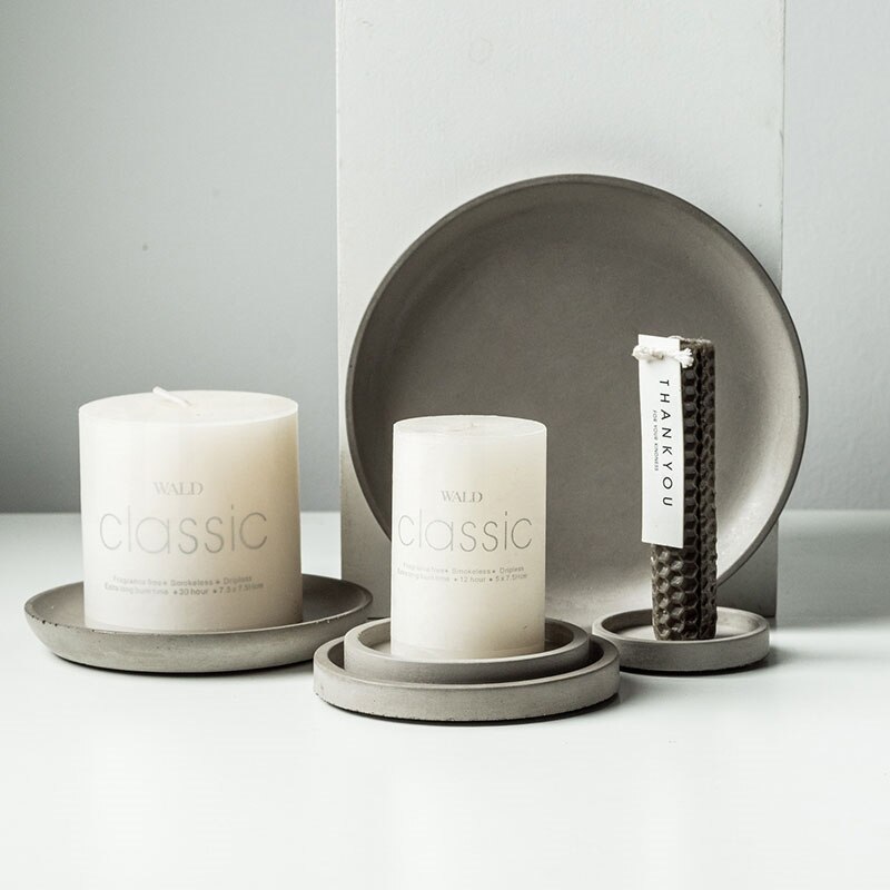 Concrete Round Tray Mold Round Base Mold Jewelry Storage Tray DIY Clay Epoxy Cement Tray Silicone Mold