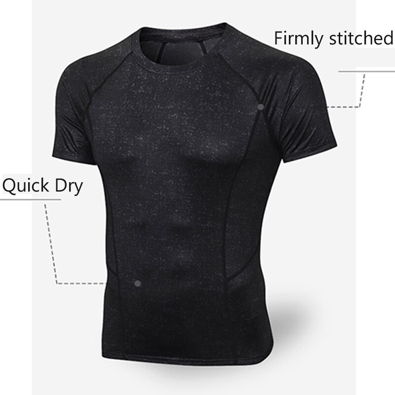 Mens Compression Shirt Fitness Gym Shirt Bodybuilding Gym Clothing Running tshirt Men 3D Print Shirts For Men Muscle TShirt Tops