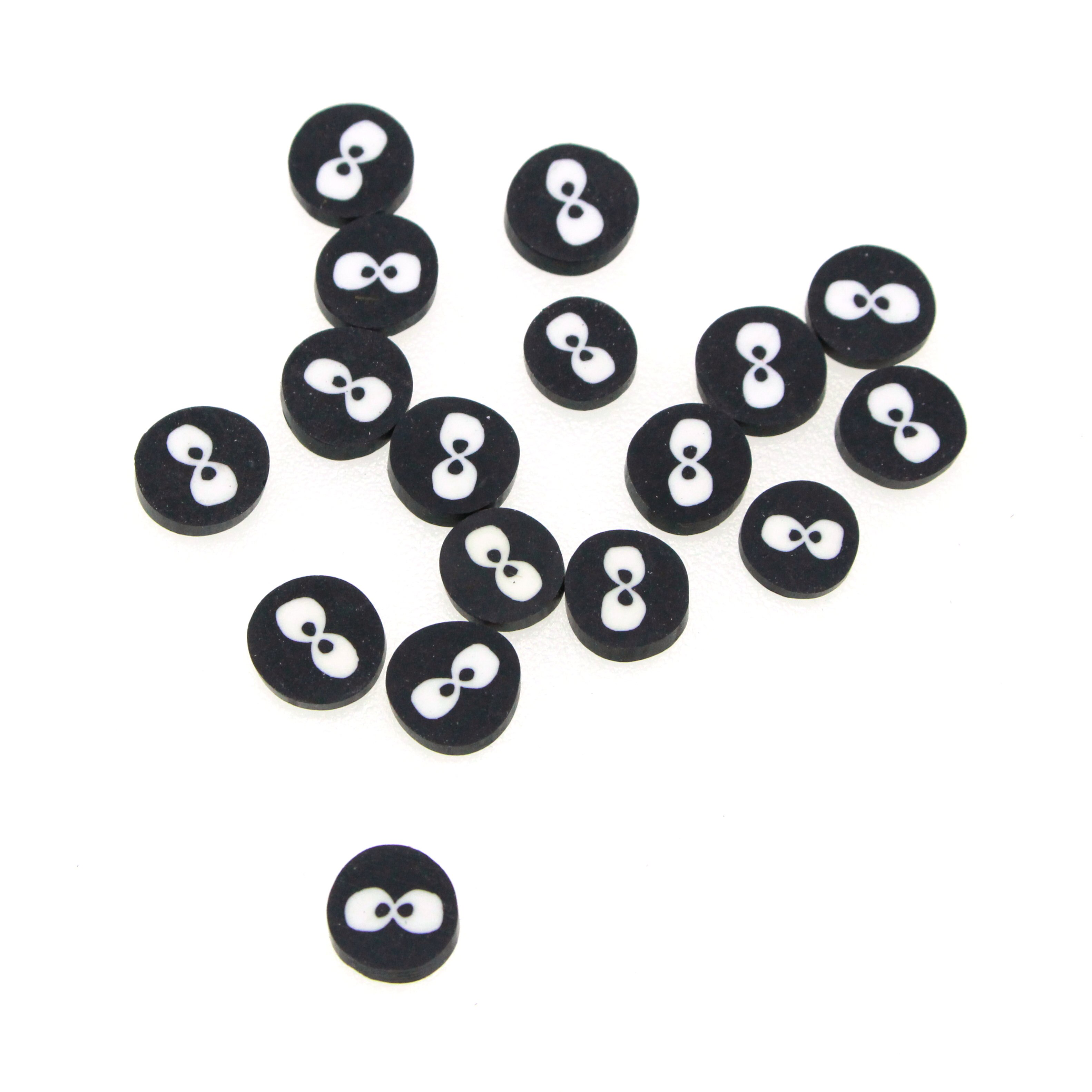 20g smile slime ler stykke regnbue polymer ler dryss gør-det-selv harpiks shaker charms ting smykker fyld telefon cover dekoration: Sort ansigt