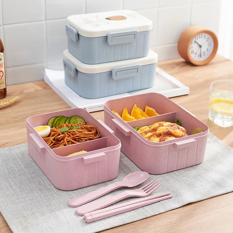 Leuke Cartoon Lunch Box Magnetron Servies Voedsel Opslag Container Kinderen Kids School Office Draagbare Bento Box