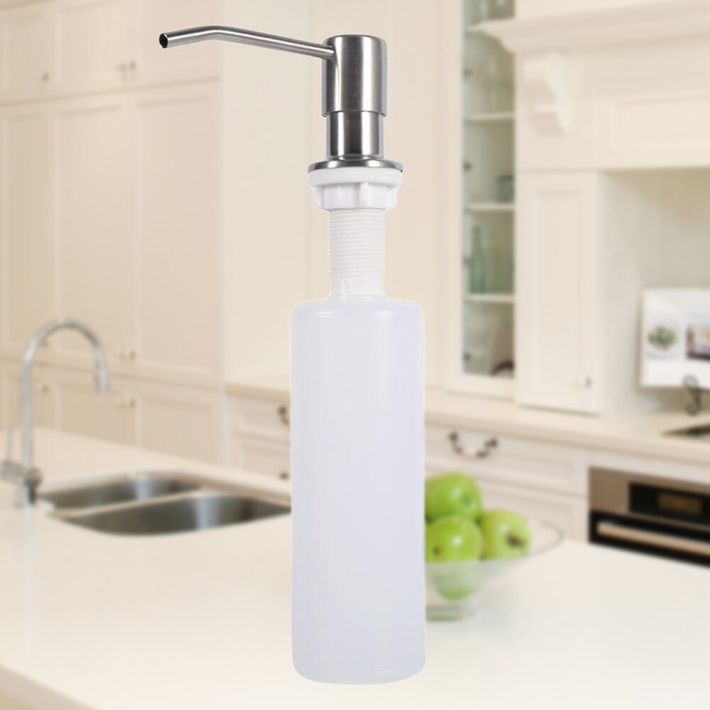 Soap Dispenser Liquid Easy Install Durable Stainless Steel Detergent With Bottle Hand Wash Refill Commercial Kitchen Sink Lotion
