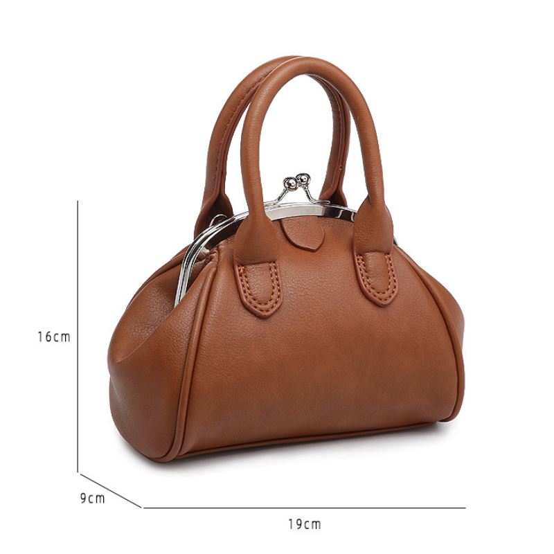 Coolcept Women Pu Leather Handbag Shell Wrist Bag For Women Metal Trap Shoulder Ladies Bag Casual Daily Bag