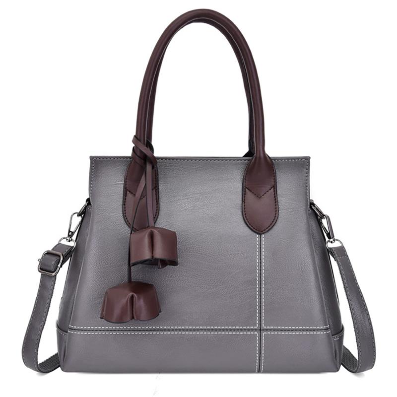 Saco de Ombro Das Mulheres da forma de Couro das Mulheres Crossbody Sacos Do Mensageiro Bolsa Das Senhoras Fêmea Rodada Bolsa Bolsa com Saco de Charme: Cinza