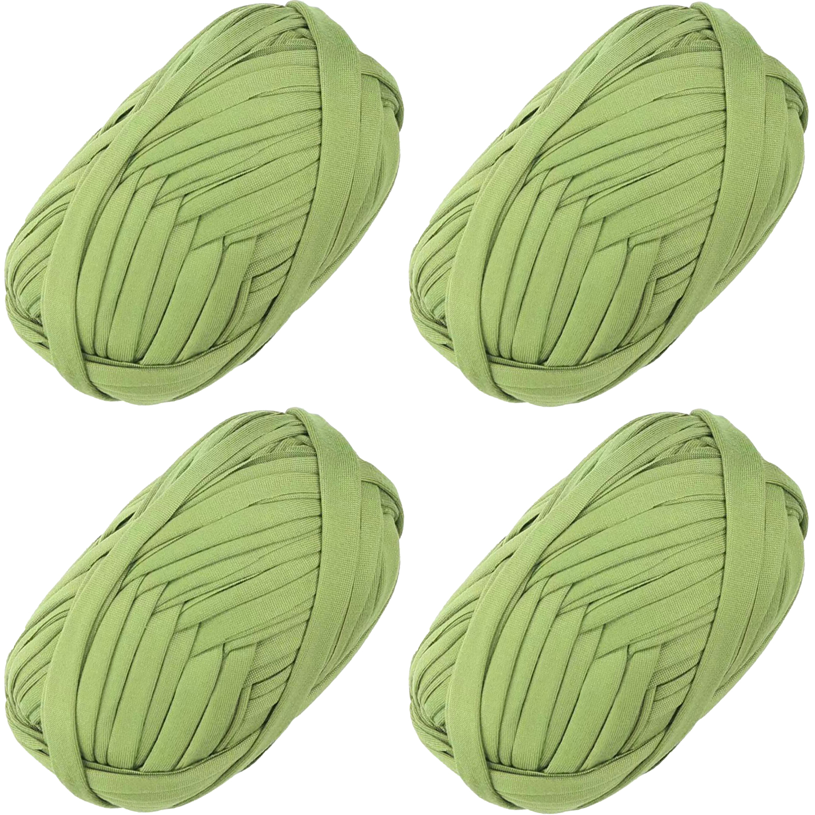 Cinta de ganchillo para tejer a mano, tira de tela gruesa, hilo artesanal, línea de cesta de zapatilla, estera DIY, 4 piezas, 100 g/Pc: Naranja