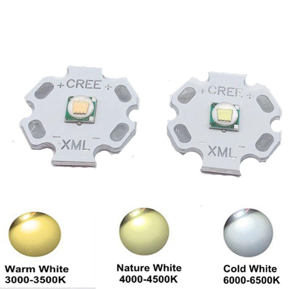 1PCS CREE XML XM-L T6 LED U2 10W Koud Wit Warm Wit Blauw UV High Power LED Emitter diode met 16mm 20mm PCB voor DIY