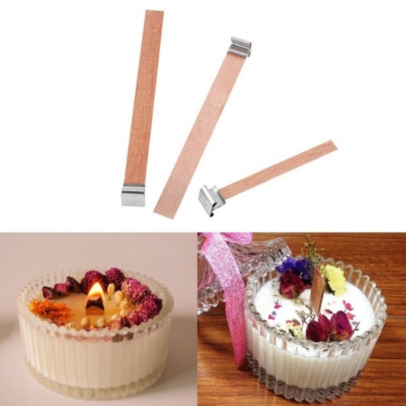 Kaars Wieken Voor Kaars Maken Lage Rook Houten Kaars Kern Duurzaam DIY Handgemaakte Kaars Maken Materialen Accessoires