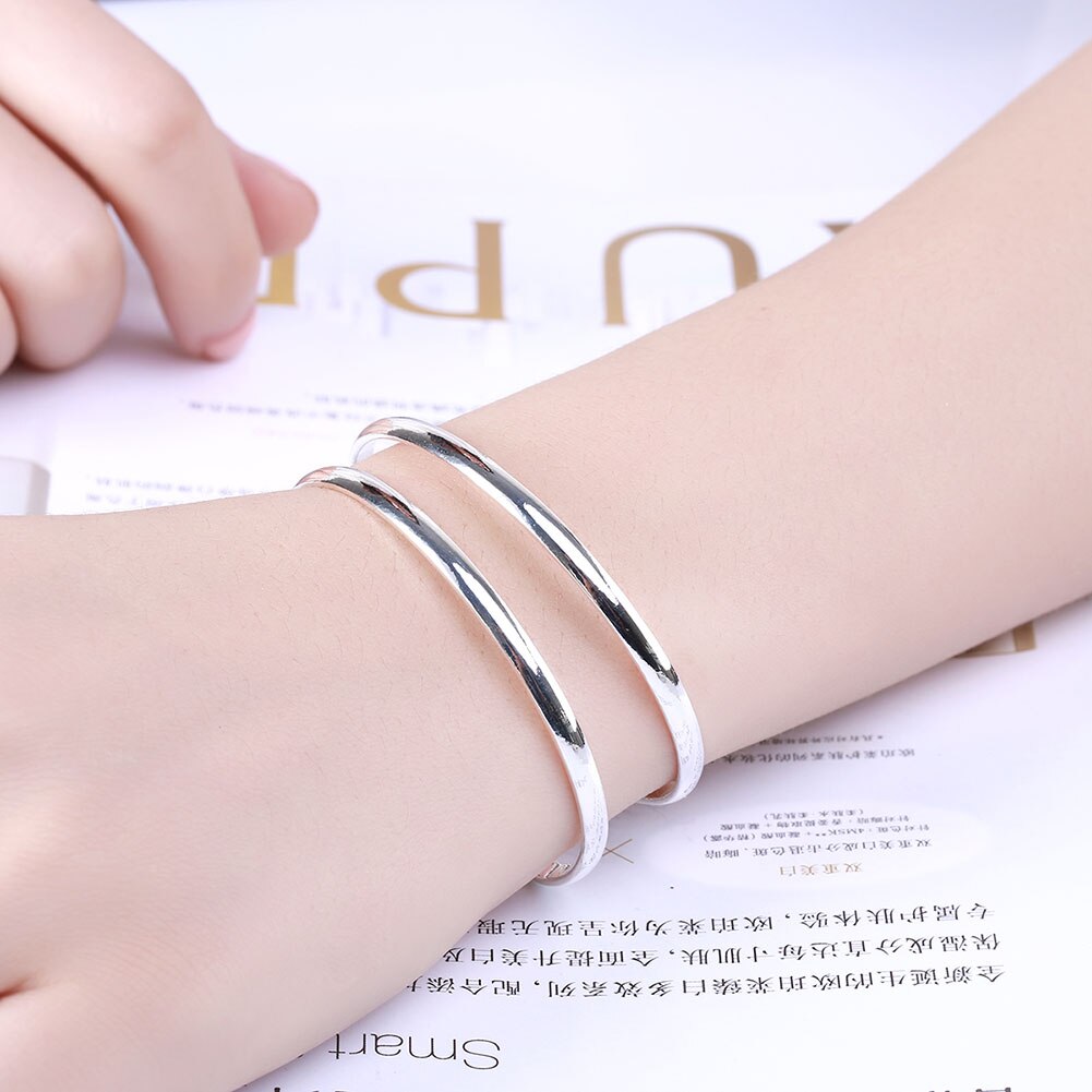 Braccialetto a doppia linea fine originale in argento Sterling 925 caldo per uomo donna braccialetti regolabili regali di gioielli da sposa per feste di moda