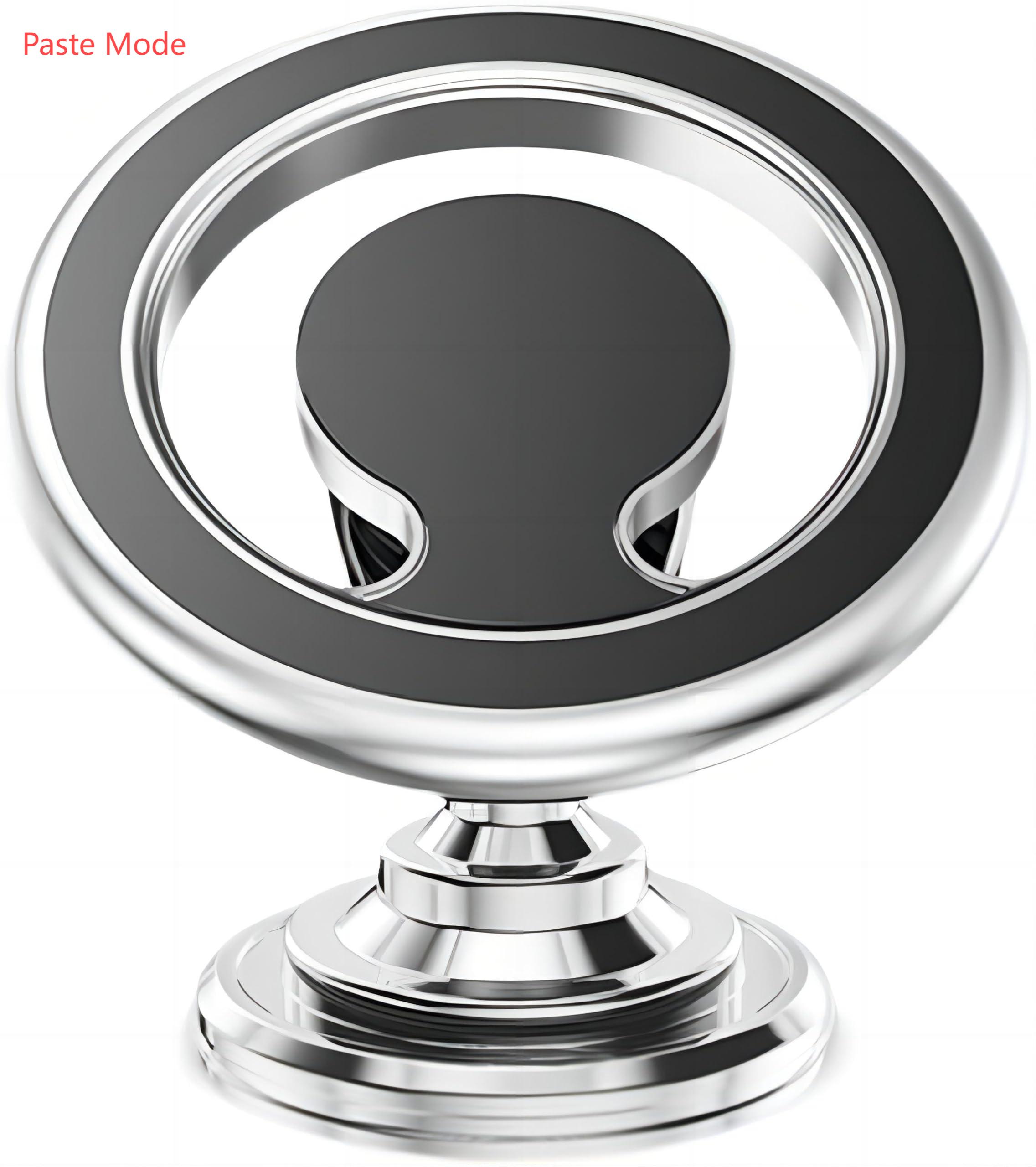 magnetische telefoonstandaard, draaibaar dashboard zwart, montagesteun GPS mobiele beugel in auto voor Macsafe iPhone 15 14 13 12: Zilver