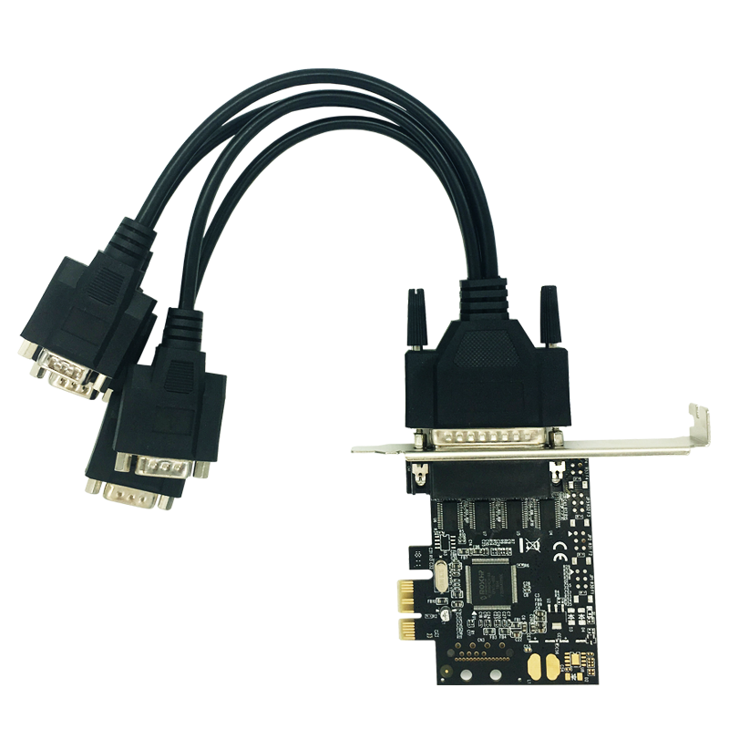 Multi-I/O PCI Express Card PCIE to 4 Serial Port Card RS232 Desktop Computer Expansion Card DB9 Pin COM Port Multi-user Card